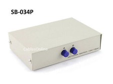 Compact 2-Way RJ45 Ethernet Network Push Button Metal Mini Switch Box, SB-034P picture