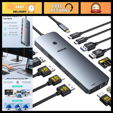 Dual Monitor 4K HDMI USB-C Laptop Docking Station Hub for Dell HP Mac - Fast Dat picture