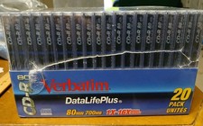 Verbatim Data Life Plus CD-R w/Cases  20 Pack  Sealed 80 Min 700 MB VTG AZO picture
