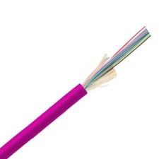Indoor/Outdoor 12-Strand Multimode OM4 Fiber Optic Plenum Cable Magenta - 500ft picture