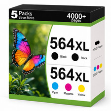 564XL-5PK  Ink Printer Cartridge Black/Color PhotoSmart 7520 6520 5520 7525 5514 picture