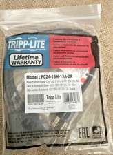 New Tripp-Lite 18in Power Cord Extension Y Splitter Cable P024-18N-13A-2R picture