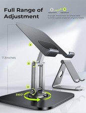 LISEN Adjustable Tablet Stand for Desk or Counter, Rotating Display Stand picture