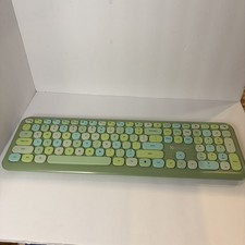 X9 Performance 110-Key Wireless RF Colorful Keyboard Green AAA Batteries picture