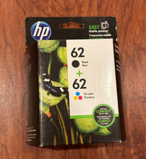 NEW Genuine OEM Authentic HP 62 Black & Tri-color Ink Cartridges picture