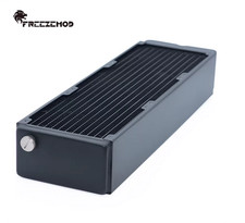 FREEZEMOD TSRP-HP65-360 65mm Thick Copper Radiator 360mm Triple Pass Copper Fins picture
