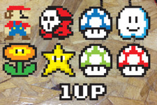 Super Mario 8bit Power Up Color Vinyl Sticker Decal Set of 9 stickers 8 bit picture