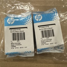 HP Instant Ink 62, 2 Unopened Cartridges Black and Tri-Color Cartridges picture