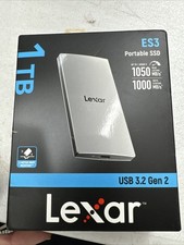 Lexar ES3 1TB Portable External SSD USB 3.2 Gen 2 USB-C 2m Drop Silver picture