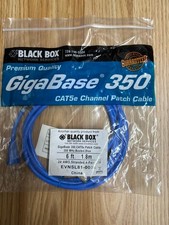 Black Box GigaBase 350 CAT5e Ethernet Patch Cable 6ft Blue RJ45 EVNSL81-0006  picture
