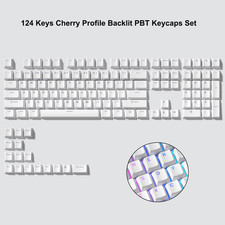 138 Keys Retro Brown Gray PBT Keycap Double Shot Cherry Profile Key Caps  picture
