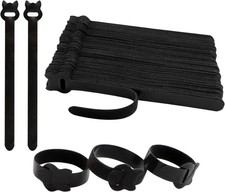 100PCS Reusable Cable Ties, 6 Inches Adjustable Hook and Loop Cord Straps, picture