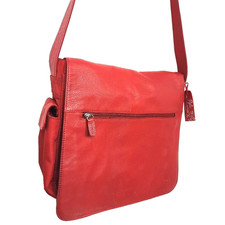Vintage Y2K RELIC Pebbled Leather Crossbody Messenger Bag Briefcase College Red picture