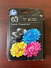 HP 63 2-pack Black/Tri-color Original Ink Cartridges, L0R46AN Exp Dec 2027- NEW picture