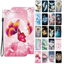 Flip Lion Feather Flower Card Wallet Cover Case for A57 A06 A70 A25 A51 A07 A30 picture