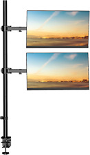 Dual Vertically Stacked Monitor Desk Mount Stand for 2 Ultrawides up to 32 Inche picture