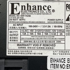 Enhance ENP-7025B 250W 80 Plus Bronze Power Supply picture