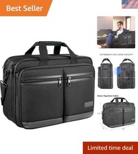 Expandable Briefcase for 17.3-Inch Laptops - Water-Repellent Protection picture