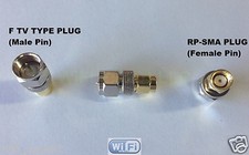 F Type Male Jack to RP SMA Male Plug Straight Adapter RF Connector Converter USA picture