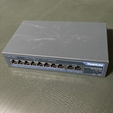 YuanLey YS082G-P Gray 1000Mbps 10-Port Ethernet Network Switch Box only picture