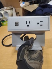 desk outlet organizer 2 USB 2 Outlets picture
