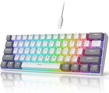Mechanical Keyboard 60 Percent, RGB Hot Swappable Red Switch Wired Gaming  picture