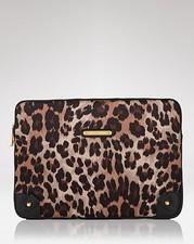 JUICY COUTURE TAN ANIMAL CHEETAH LEOPARD LAPTOP CASE ORG. $98.00 BNWT picture