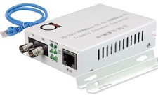 Single Mode ST Gigabit Fiber Media Converter - Built-in Fiber Module 20 km (1... picture