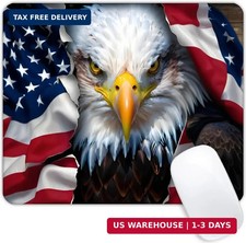 American Eagle Flag Mouse pad Customized Mousepad Non-Slip Rubber Base Mouse Pad picture