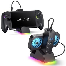 JSAUX Docking Station for ROG Ally X/ROG 138*145*143mm, Black-RGB Fan Cooling picture