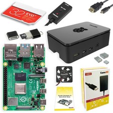 Run Linux Projects Raspberry Pi 4 Model B 4GB Starter Kit 32GB microSD Case Fan picture