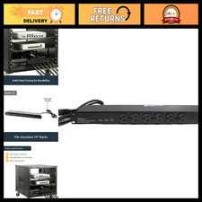 16-Outlet 1U PDU Power Distribution Unit, 120V/15A, Surge Protection, 6ft Cord picture