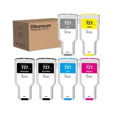 Compatible HP727 Ink Cartridge C1Q12A F9J79A F9J76A F9J77A F9J78A F9J80A for ... picture