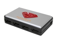 BUSlink I-Rocks Superman Silver USB 2.0 4-Ports External Hub SP-4000-SL picture