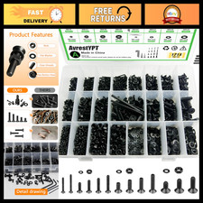 1715Pcs Metric Screw Kit - M2 M3 M4 M5 Allen/Flat/Countersunk Bolts & Nuts picture