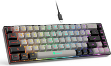 GEODMAER 65% Gaming Keyboard, Wired Backlit Mini Keyboard, Ultra-Compact Anti-Gh picture