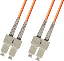 200FT Outdoor Multimode Duplex 2 Strand Fiber Optic Cable 50/125 SC Patch Cable picture