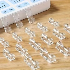 200 10pcs Clear Plastic Cable Clips Transparent Wire Organizers For Wall & Desk picture