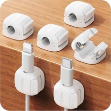 6 Pack Cable Cord Organizer Clips Spring Wire Holder Desk  picture