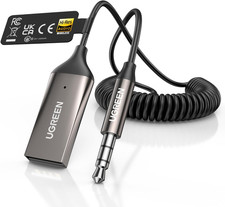 Aux to Bluetooth 6.0 Car Adapter with LDAC, 3.5Mm Aux Adapter Built-In Microphon picture