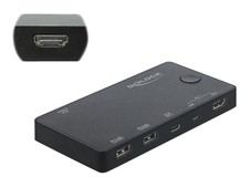 Delock HDMI USB-C KVM Switch 4k 60Hz with USB 2.0 Charging/Docking 11477 picture