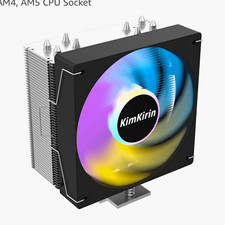 KIMKIRIN RGB CPU Air Cooler – 120mm PWM Fan – 4 Copper Heat Pipes – NEW picture
