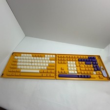 Akko Los Angeles 158 Keycap Set ASA PBT Double Shot Purple Yellow White picture