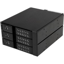 StarTech 3 Bay Aluminum Trayless Hot Swap Mobile Rack Backplane for 3.5in SAS picture