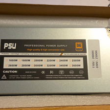 ATX Power Supply PSU 2500W 110V/220V Silver Overvoltage/Overload/Temp/SCP picture