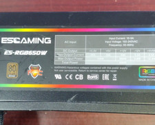 ESGAMING Power Supply 650W, 80+ Gold Certified, Fully Modular RGB Power Suppl... picture