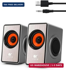 OR O R O W OROW Computer Speakers,12W Mini Desktop Speaker with Volume Control picture