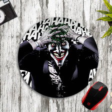 BATMAN JOKER LAUGHING HAHAHA ROUND NEOPRENE MOUSE PAD MAT HOME SCHOOL OFFICE picture