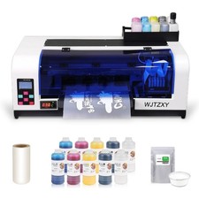 Single XP600 A3+ DTF Printer with 5*500ML Ink ，30*100m Film/ 1kg Hot Melt Powder picture