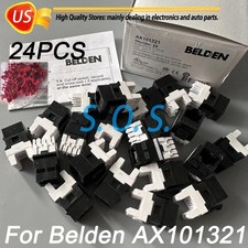 24* Jack Module Black For Belden AX101321 Category 6 KeyConnect RJ45 Unshielde picture